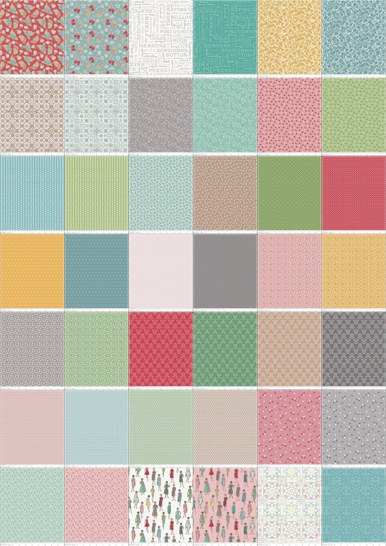 Stitch 5" Stacker 42 Prints by Lori Holt of Bee in my Bonnet 5-10920-42 **Instock**