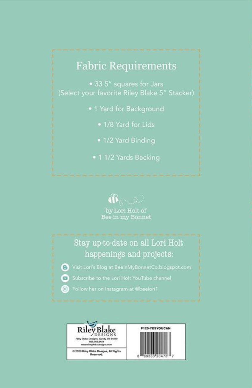 Yes You Can Table Runner Pattern by Lori Holt of Bee in my Bonnet # P120-YESYOUCAN