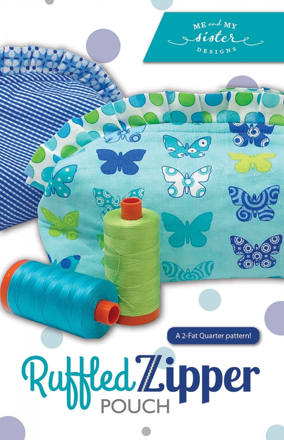 Ruffled Zipper Pouch pattern by Me and My Sisters Designs for Moda Fabrics