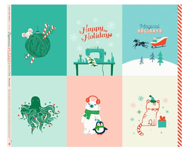 Peppermint Please Gift Multi Ruby Star Society - RS2041 11 - Panel Sarah Watts