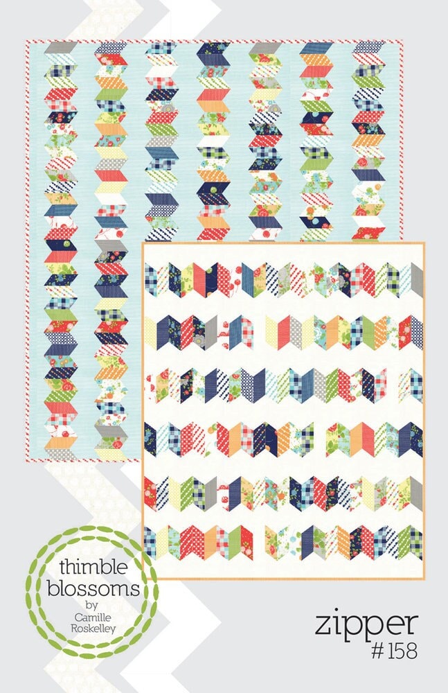 Zipper - Printed Pattern Only TB 158 By Thimble Blossoms
