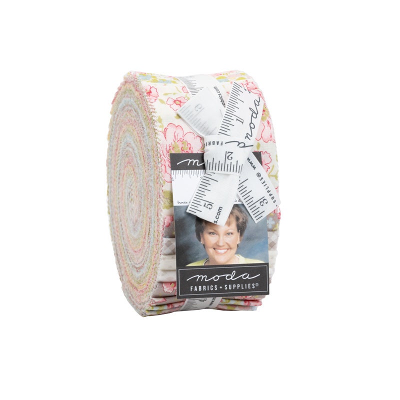 Grace Jelly Roll - 40 Piece Assorted Size Jelly Roll 2.5" x 44" By Brenda Riddle Acorn Quilts for Moda Fabrics 18720JR