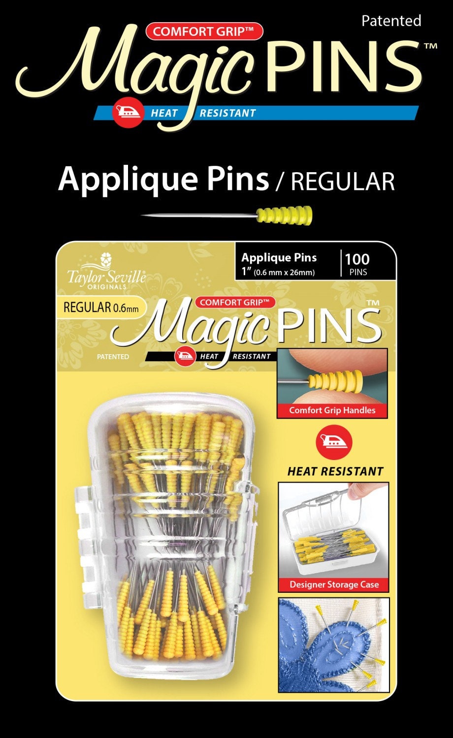 Magic Pins Applique 1" Regular 100pc 219539