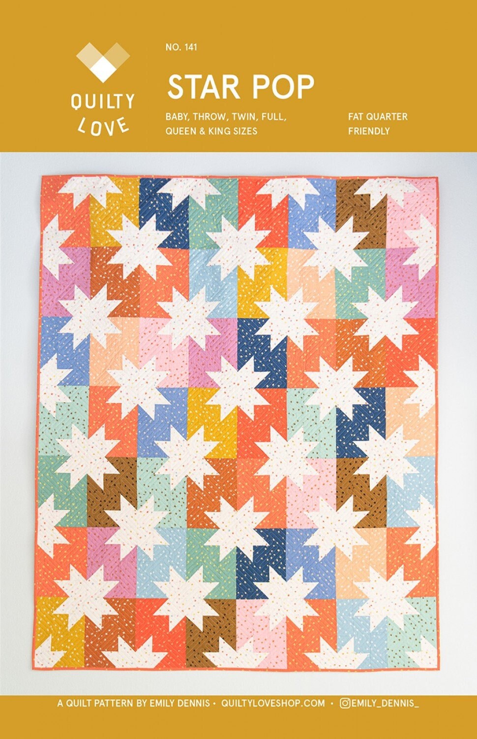 Star Pop Quilt Pattern QLP141 By Emily Dennis