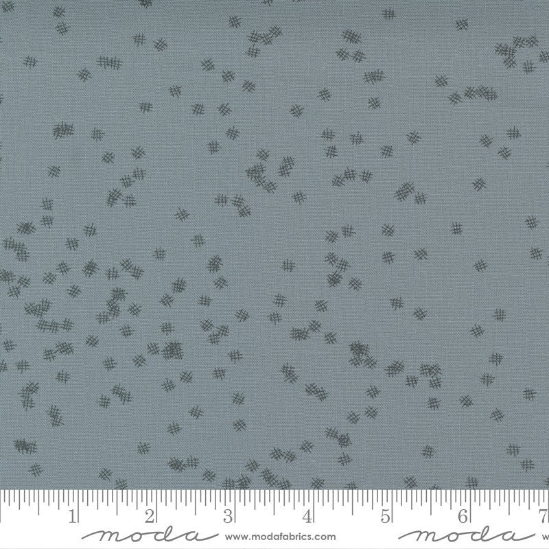 Modern Background More Crosshatch Steel Yardage 1767-26 by Zen Chic for Moda Fabrics