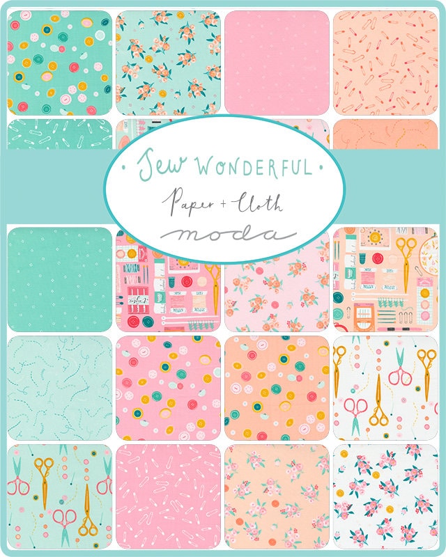 Sew Wonderful A Wonderful Notion Lovely Pink Yardage 25111-13 by Paper and Cloth Sold by 1/2 Yard Increments