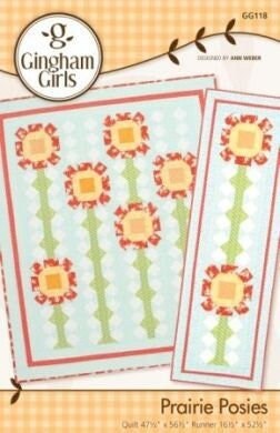 Prairie Posies Quilt Pattern by Gingham Girls ( Instructions for Throw and Runner)