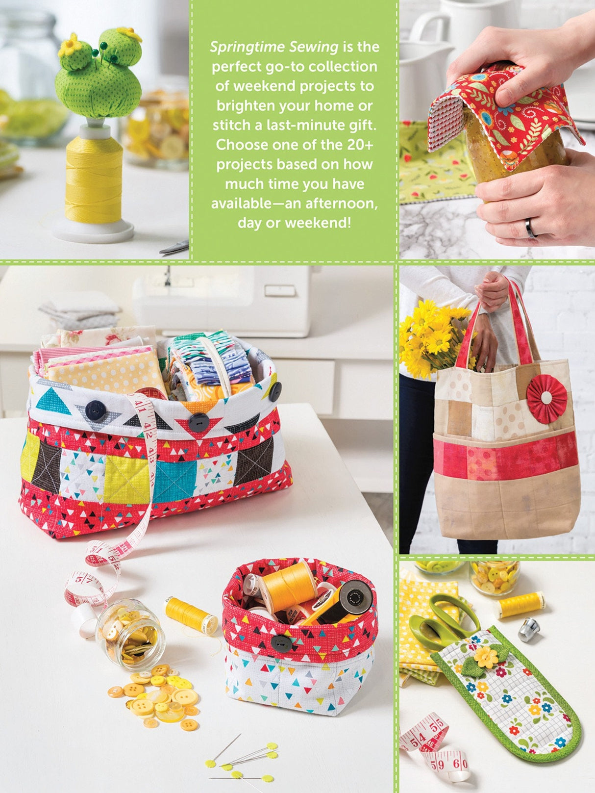 Springtime Sewing 66 pages by Annie's soft cover book contains 20+ projects. sku 141485