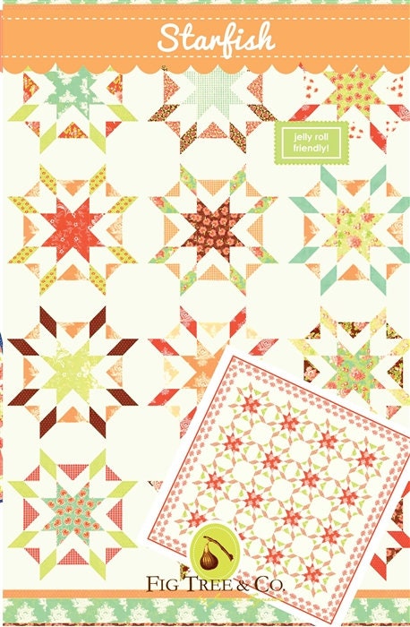 Starfish Printed Pattern Only By Joanna Figueroa, From Fig Tree Quilts