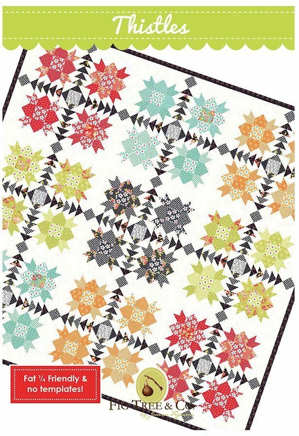 Thistles Quilt Pattern Paper Only by Fig Tree Quilts 75" x 75"