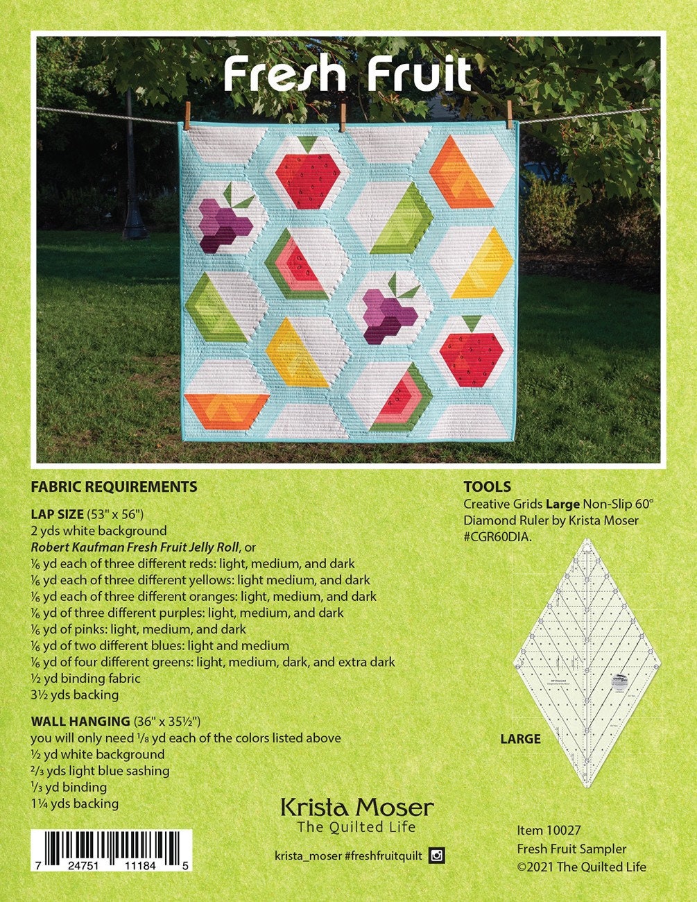 Fresh Fruit Sampler Quilt Pattern - TQL10027 - PAPER PATTERN-only By Krista Moser