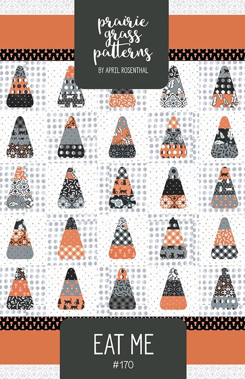 Eat Me Printed Quilt Pattern by April Rosenthal for Prairie Grass Patterns Finished Size 30" x 30"