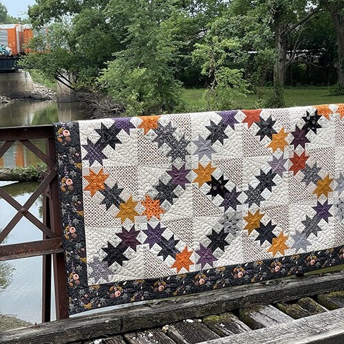 Magic Hour Printed Quilt Pattern by April Rosenthal for Prairie Grass Patterns Finished Size 66" x 78"