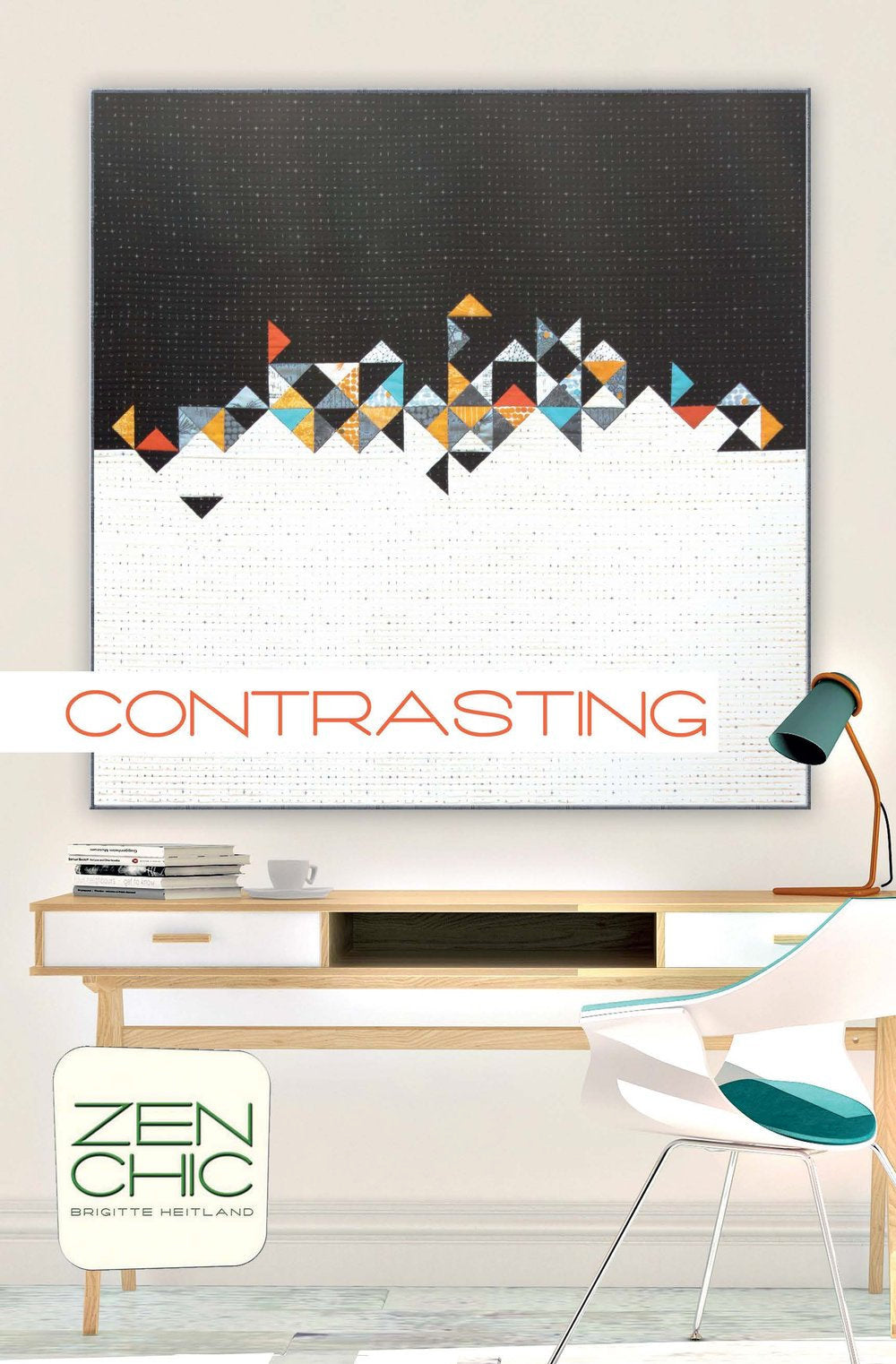 Contrasting Printed Quilt Pattern by Zen Chic Finished Size 57" x 57"