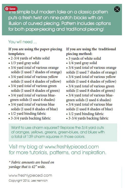 Terrazzo Quilt - Printed PATTERN by Freshly Pieced Modern Patterns size is 60 inches x 60 inches