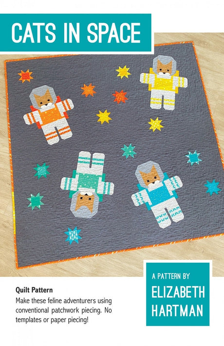 Cats in Space # EH068 by Elizabeth Hartman Paper Pattern ONLY