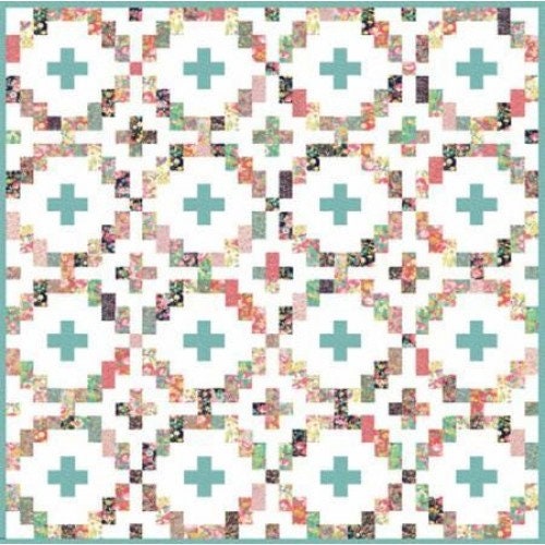 Rose Crossing Quilt Pattern QF-1802 The Quilt Factory by Deb Grogan Finished Size 80" x 80"
