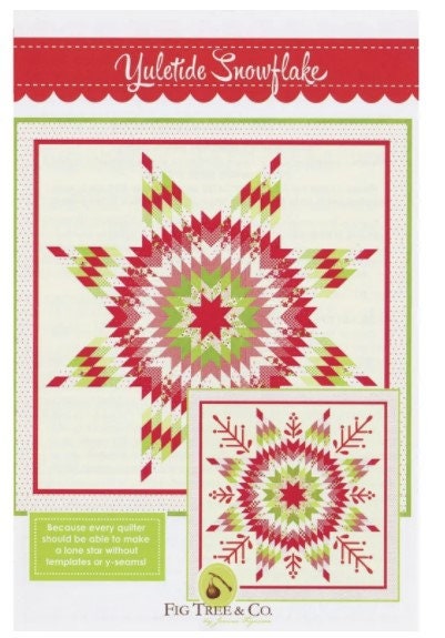 Yuletide Snowflake Quilt Pattern Only by Fig Tree Quilts FTQ1251