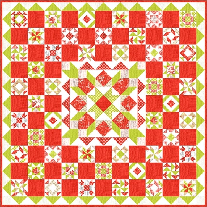 Medallion Sampler Quilt Pattern by Fig Tree Quilts, Paper Only 72 1/2 x 72 1/2 inches