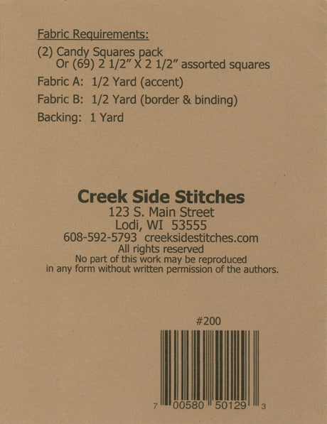 Candy Go Around CSS200 From Creek Side Stitches Mini Charm friendly