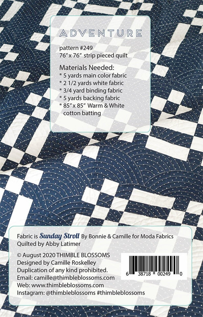 Adventure quilting pattern TBL249 by Thimble Blossoms