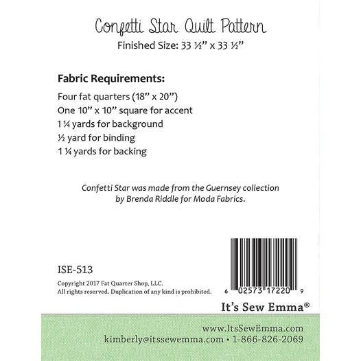 Mini Confetti Star pattern only ISE513 by It's So Emma Bin MP