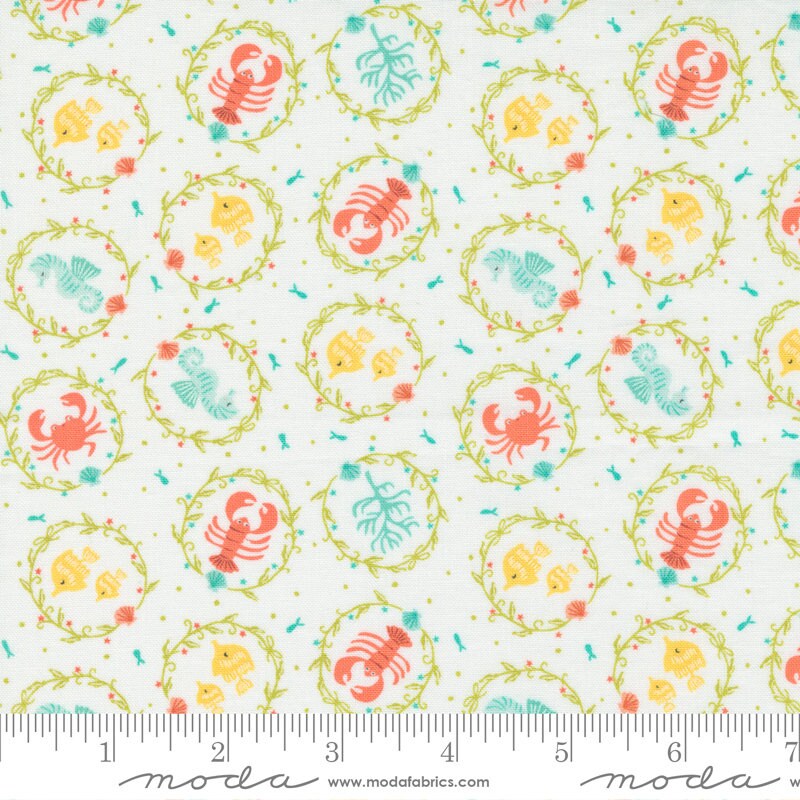 The Sea and Me Charmed Sea Life Cloud 20795-11 by Stacy Iest Hsu Sold in 1/2 yard increments