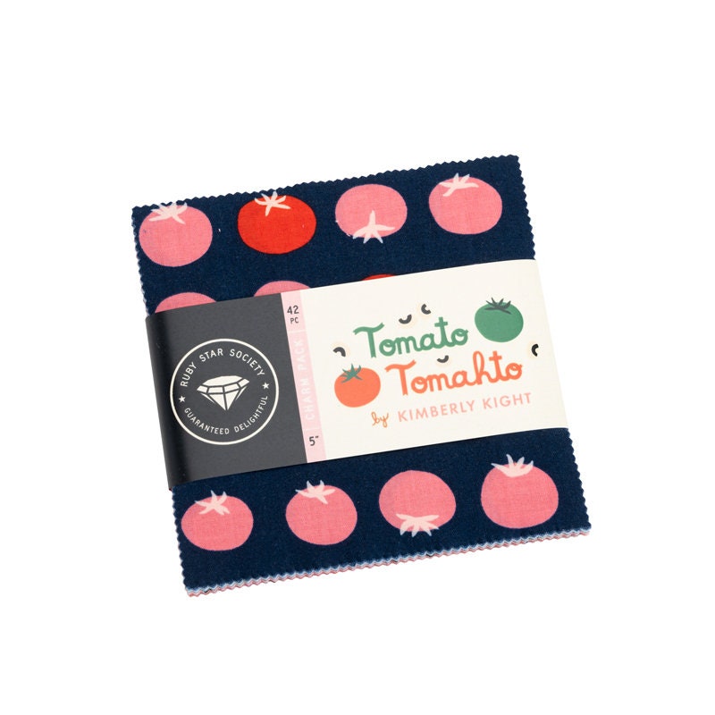 Tomato Tomahto Charm Pack by Kimberly Kight RS3027PP Ruby Star Society - 5 INCH Squares for Moda Fabrics 42 Assorted Pieces