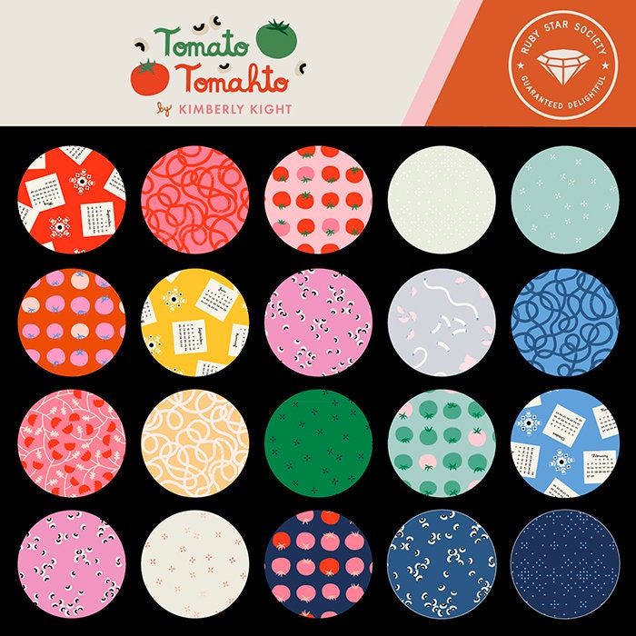 Tomato Tomahto Fat Quarter Bundle By Kimberly Kight of Ruby Star Society for Moda Fabrics- 28 Prints RS3027AB