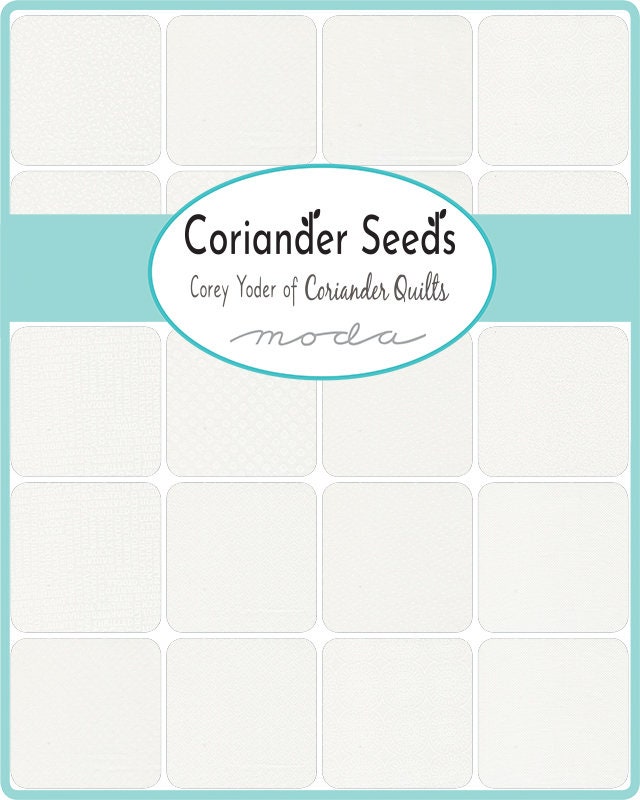 Coriander Seeds Mini Charm includes 42 - 2.5" Squares by Corey Yoder, Coriander Quilts, Little Miss Shabby for Moda Fabrics 29140MC