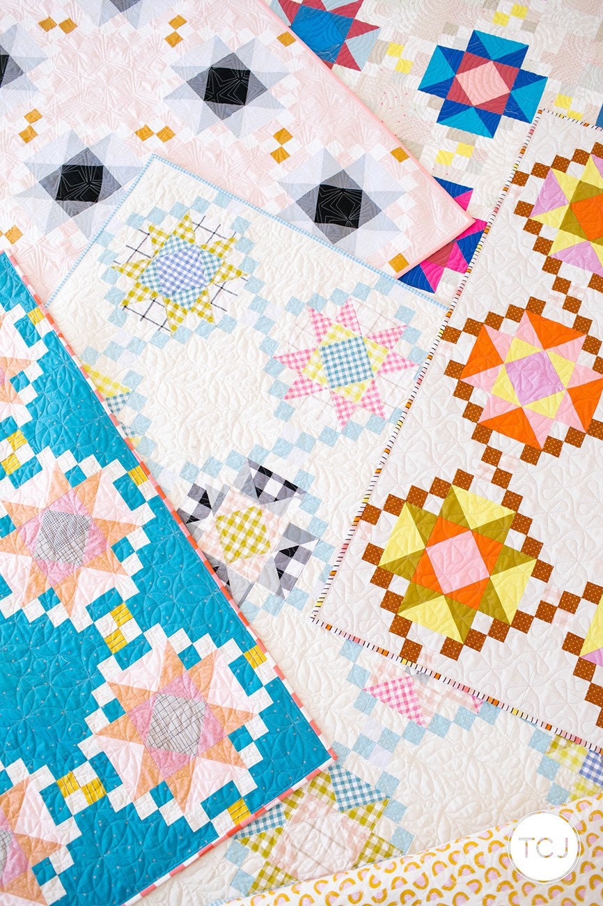 Champagne Quilt Pattern - Printed pattern only - 4 sizes # TCJ127 From Then Came June By, Meghan Buchanan