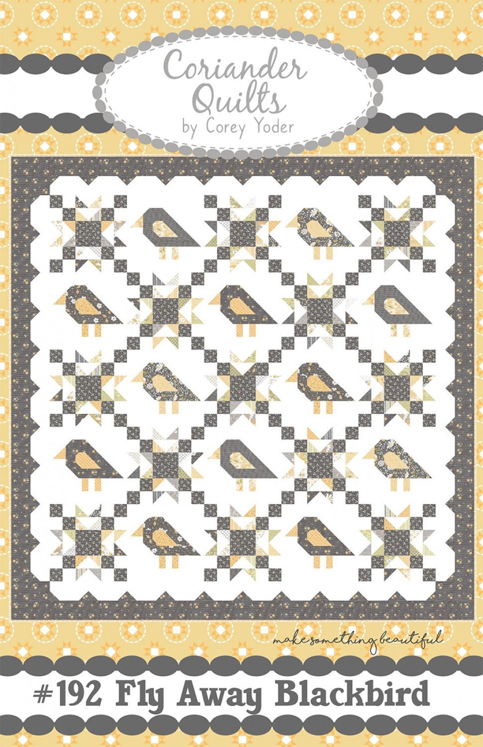 Fly Away Blackbird Quilt Pattern by Coriander Quilts CQ192