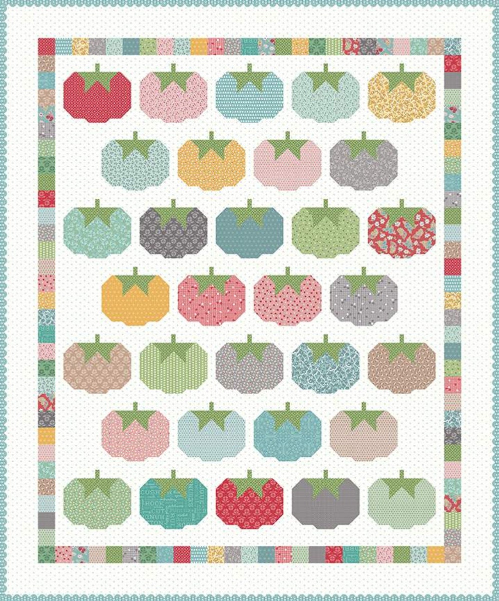 Tomato Pin Cushion Quilt Boxed Kit - Finished Size 58" x 70" by Lori Holt of Bee in My Bonnet for Riley Blake Designs