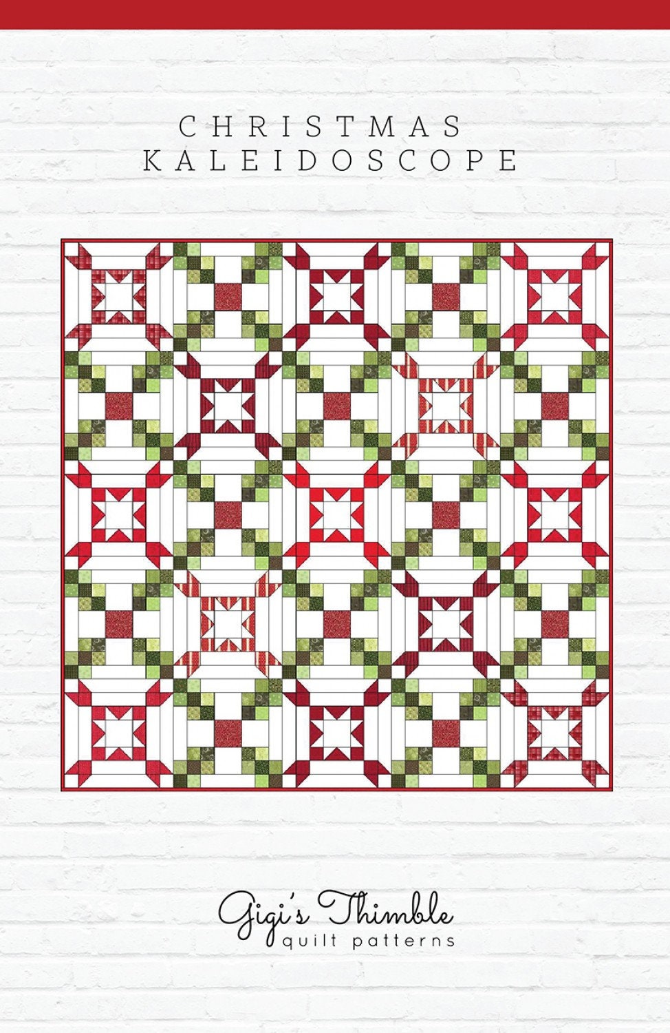 Christmas Kaleidoscope Quilt Pattern # GGT0743  By Amber Johnson of Gigi's Thimble Printed Pattern Only