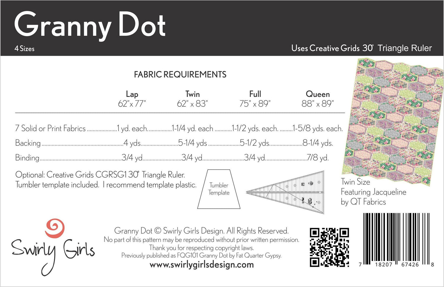 Granny Dot Quilt Pattern by Joanne Hillestad for Swirly Girls Design SGD065
