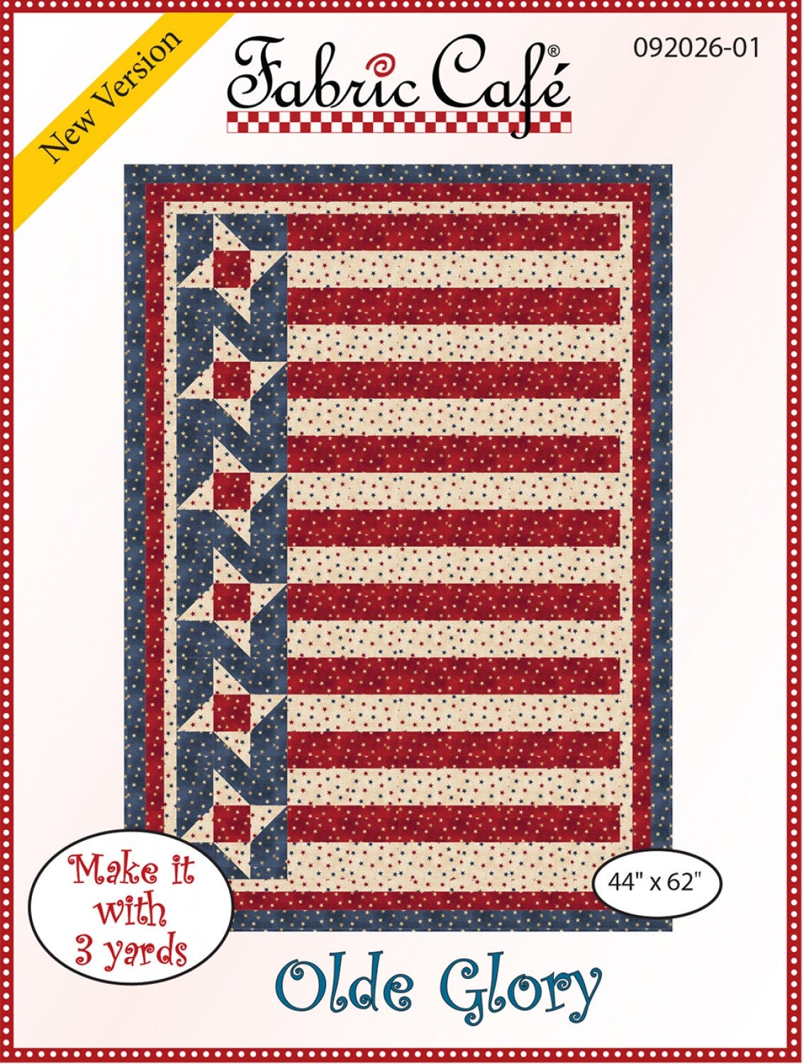 Olde Glory Mini Quilt Pattern by Fabric Cafe #092026-01 Bin MP