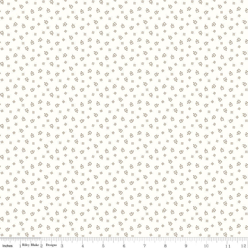 Prairie Mercantile Chestnut C12311-CHESTNUT By Lori Holt Sold by 1/2 yard increments