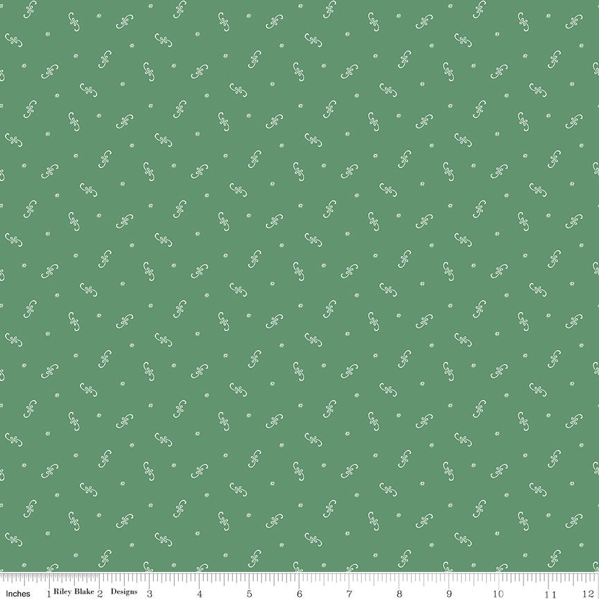Prairie Fiddle Deep Alpine C12314-DEEPALPINE By Lori Holt Sold by 1/2 yard increments