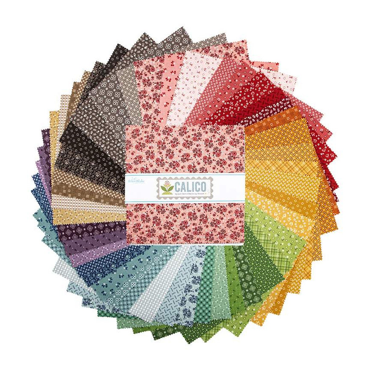 Calico Corsage Teadye C12842-Teadye by Lori Holt Sold by 1/2 Yard Increments