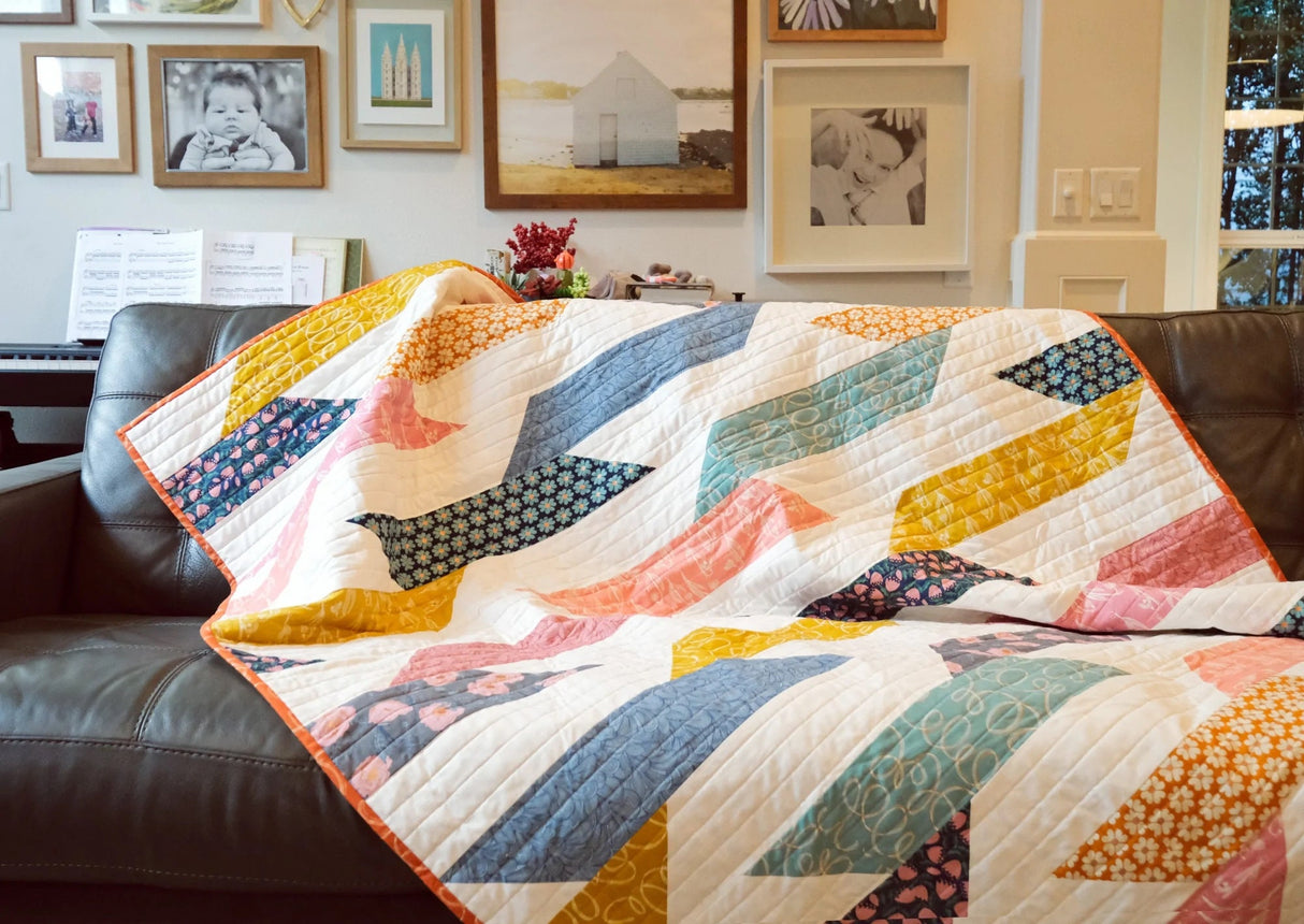 The Kara Quilt Pattern # KTQ159 From Kitchen Table Quilting By Erica Jackman Available in 5 sizes