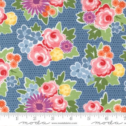 Zinnia Daisy Flamingo Yardage 24131 14 by April Rosenthal Sold in 1/2 yard increments