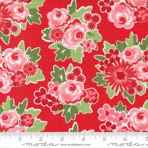 Zinnia Daisy Flamingo Yardage 24131 14 by April Rosenthal Sold in 1/2 yard increments
