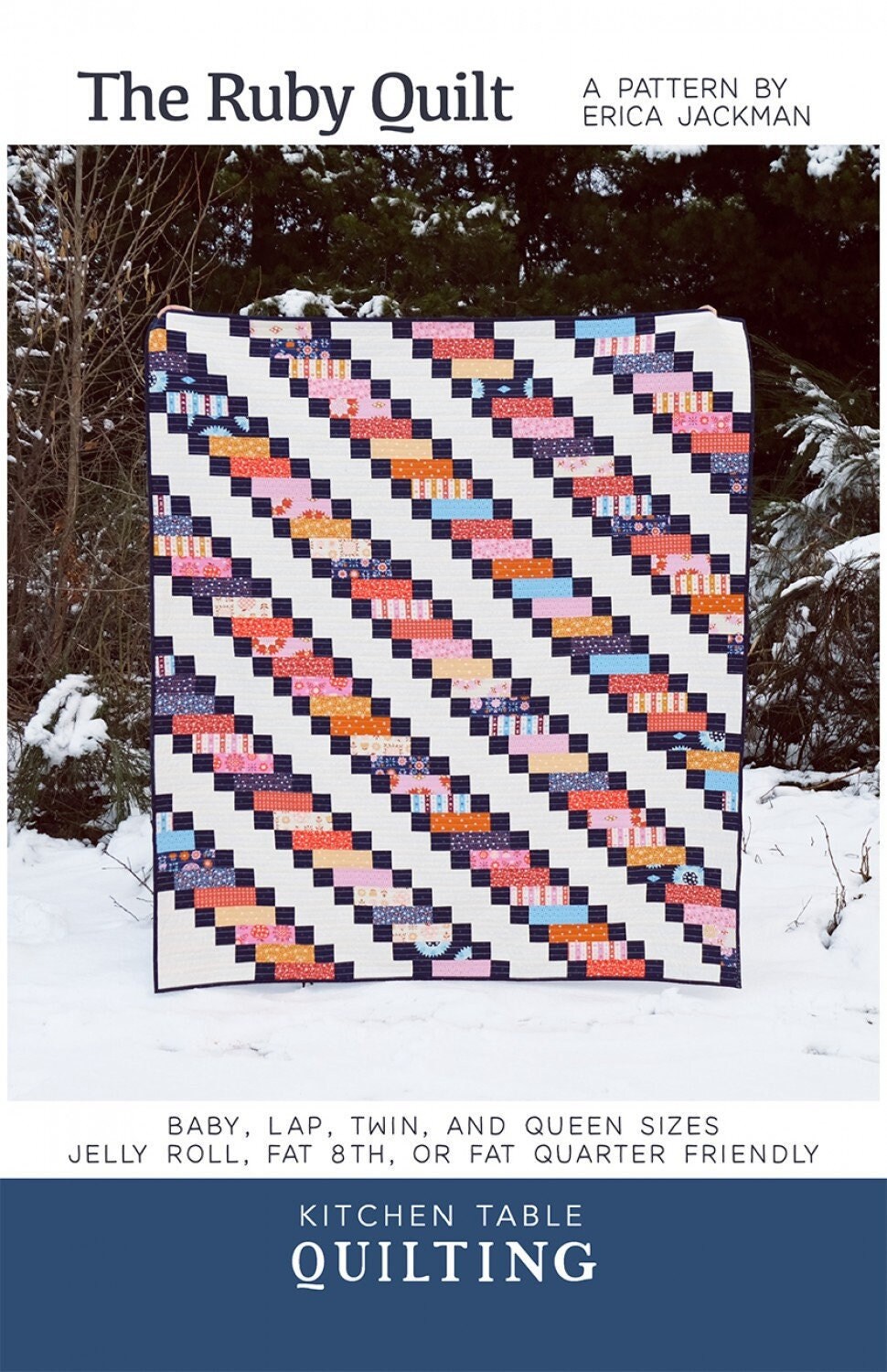 The Ruby Quilt Pattern KTQ165 by Kitchen Table Quilting (baby, lap, twin and queen sizes)