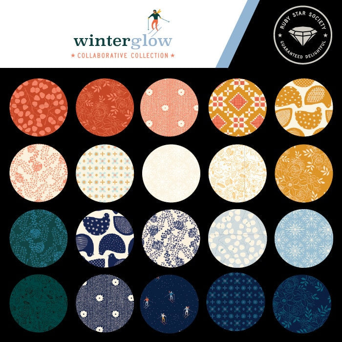 Winterglow Forest Winter Pine in Papaya RS5105 13 by Ruby Star for Moda Fabrics