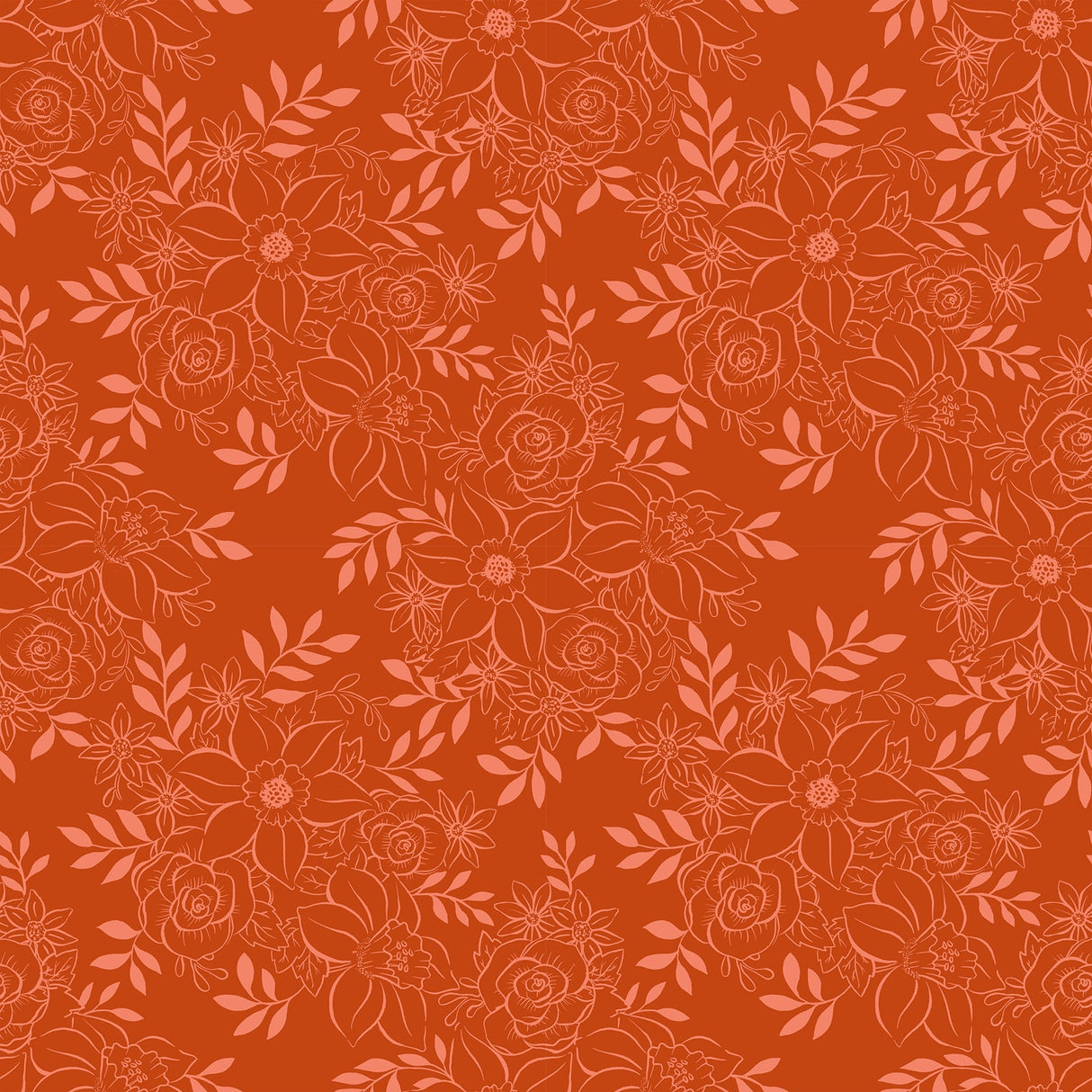 Winterglow Cozy Stars in Papaya RS5114 16 by Ruby Star for Moda Fabrics