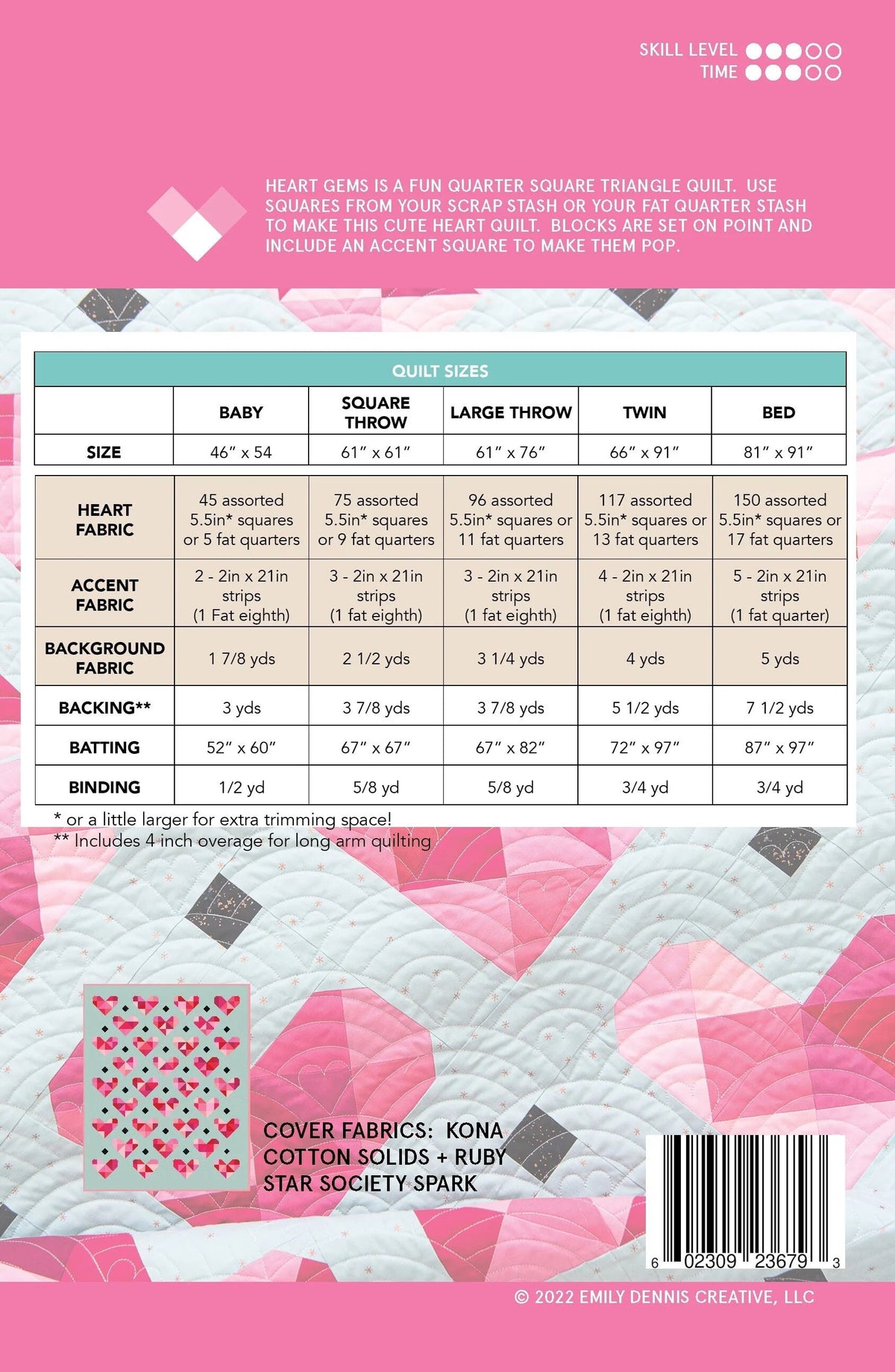 Heart Gems Quilt Pattern # QLP14 by Quilty Love 3 sizes available see 2nd photo