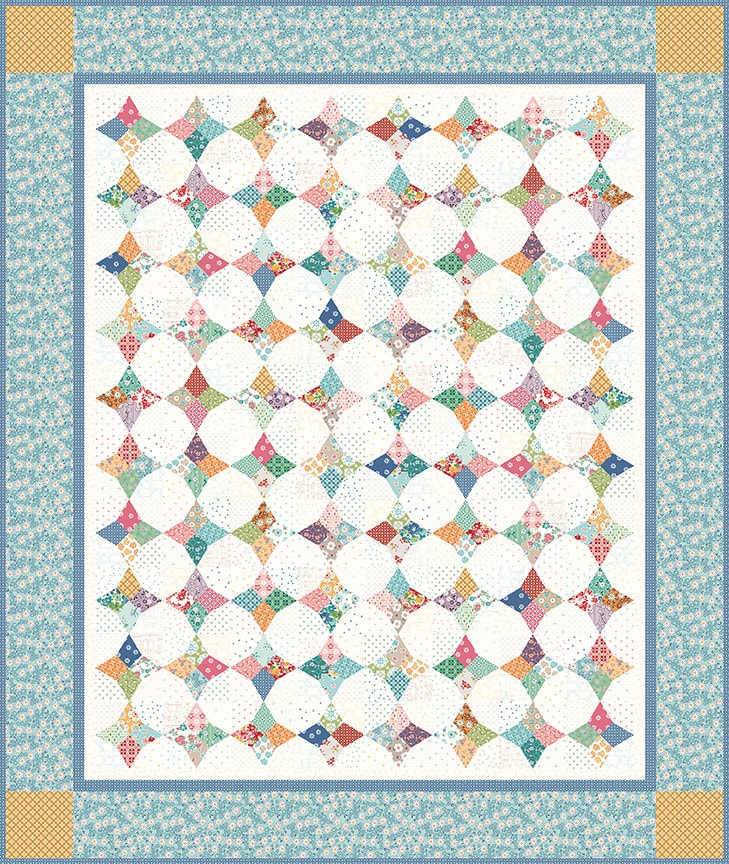 Bee Vintage Edith Cloud C13084-Cloud available in half yard increment by Lori Holt for Riley Blake Designs