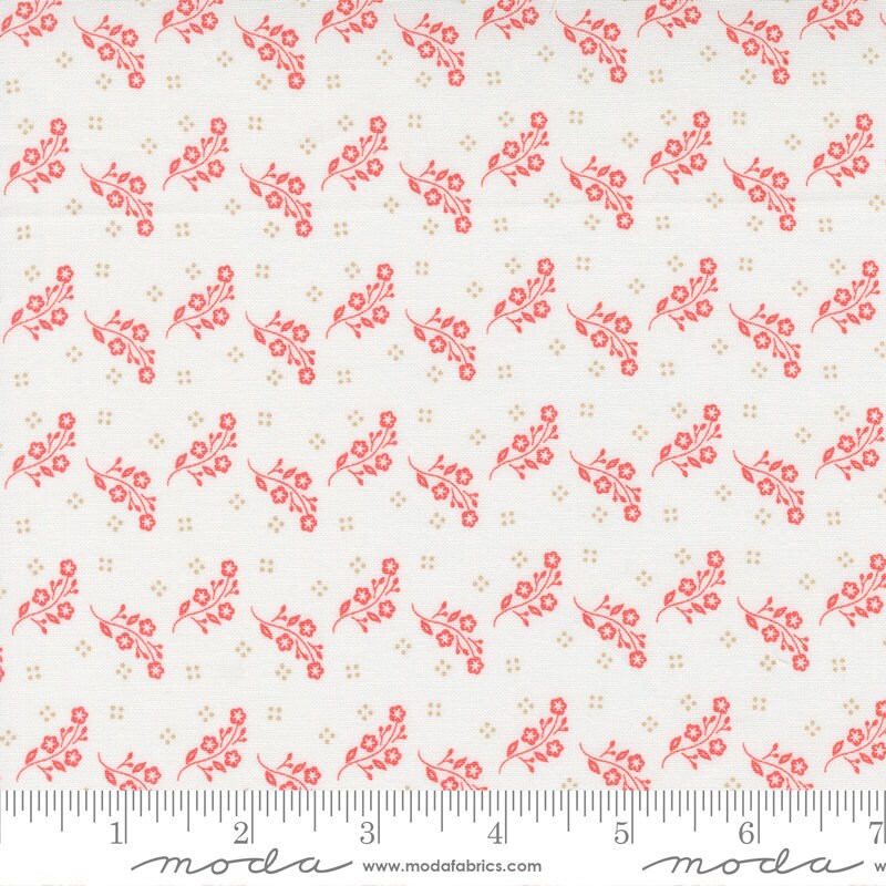 Linen Cupboard Chantilly on Strawberry Tossed Blooms by Fig Tree and Co. 20484-11 Sold in 1/2 yard Increments