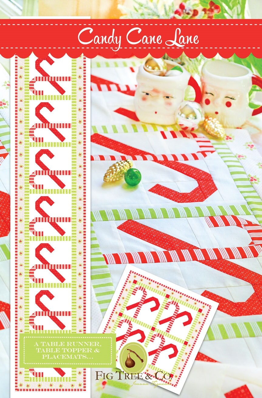 Candy Cane Lane Pattern by Fig Tree Quilts by Joanna Figueroa 14 x 74 FTQ1980