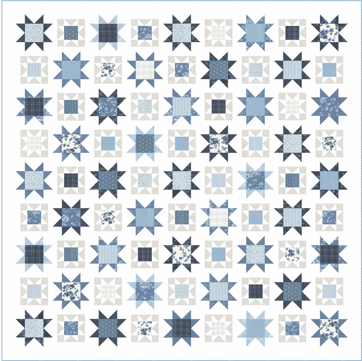 Sand And Sea Quilt Pattern by Thimble Blossoms TBL279 size - 78” x 78” Printed Pattern ONLY